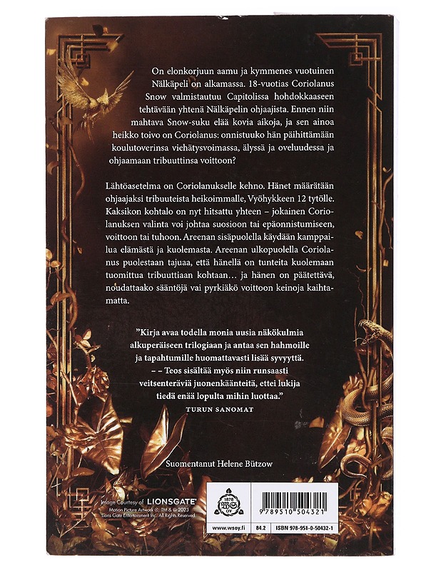 Nälkäpeli / Balladi laululinnuista ja käärmeistä - Collins, Suzanne - Nuorten kirjat - 10105637783 - 1