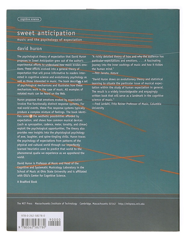 Sweet anticipation, music and the psychology of expectation - David Huron - Tietokirjat ja oppaat - 10105637929 - 1