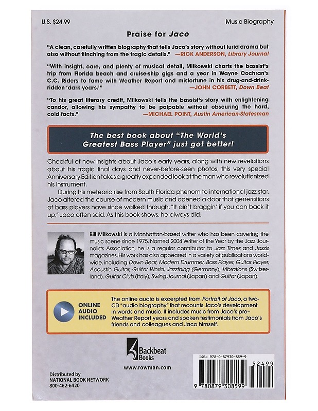 Jaco / the extraordinary and tragic life of Jaco Pastorius - Bill Milkowski - Elämäkerrat ja muistelmat - 10105637940 - 1