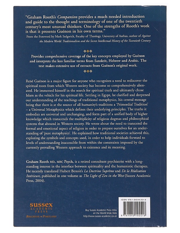Prophet for a Dark Age ; A companion to the Works of René Guénon - Graham Rooth - Tietokirjat ja oppaat - 10105637999 - 1