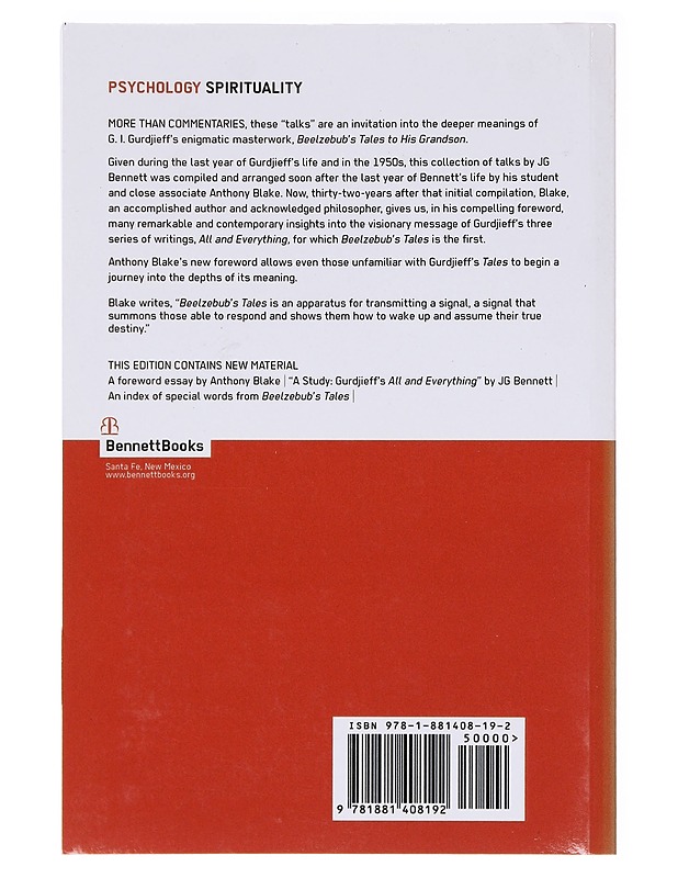 Talks on Beelzeub's Tales - JG Bennett - Tietokirjat ja oppaat - 10105638029 - 1