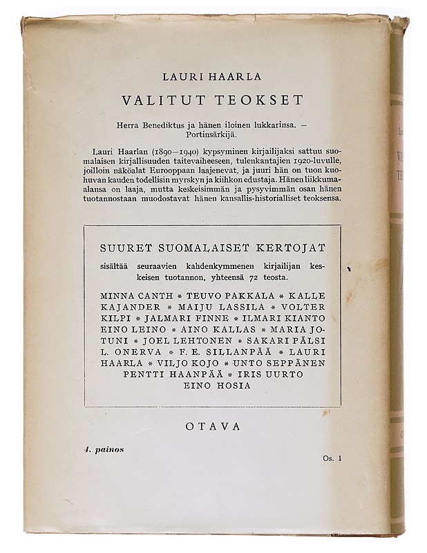 Valitut teokset - Lauri Haarla - Romaanit ja novellit - 10105638050 - 1