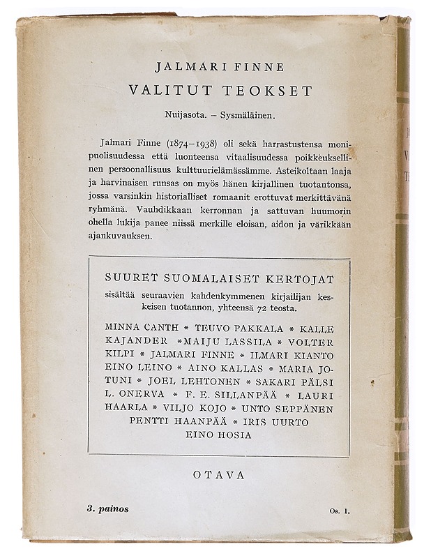 Valitut teokset - Jalmari Finne  - Romaanit ja novellit - 10105638192 - 1