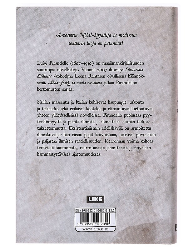 Ahdas frakki ja muita novelleja - Pirandello, Luigi - Tietokirjat ja oppaat - 10105638209 - 1