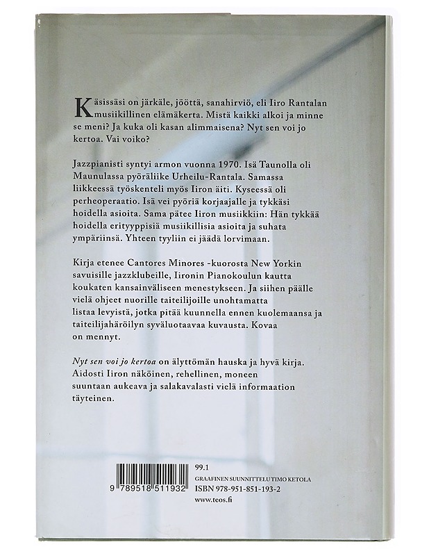 Nyt sen voi jo kertoa - Iiro Rantala - Elämäkerrat ja muistelmat - 10105638250 - 1