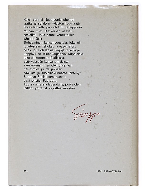 Simppa Jahvetti - legenda jo eläessään - Elämäkerrat ja muistelmat - 10105638255 - 1