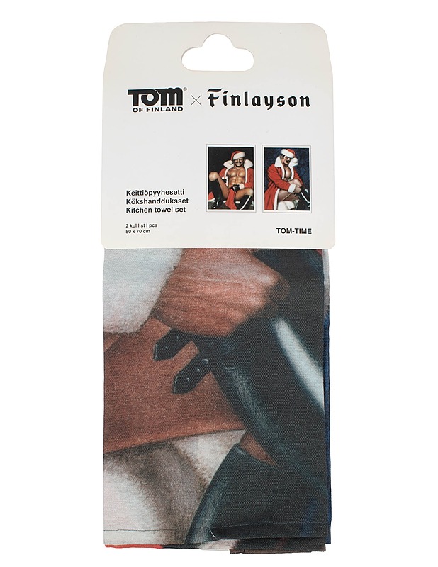 FINLAYSON Tom of Finland -keittiöpyyhesetti, 2 osaa - Joulutuotteet - 10105638287 - 0