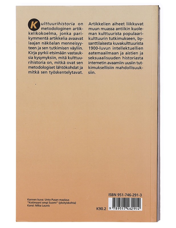 Kulttuurihistoria : Johdatus tutkimukseen - Tuominen, Marja - Historiakirjat - 10105638317 - 1