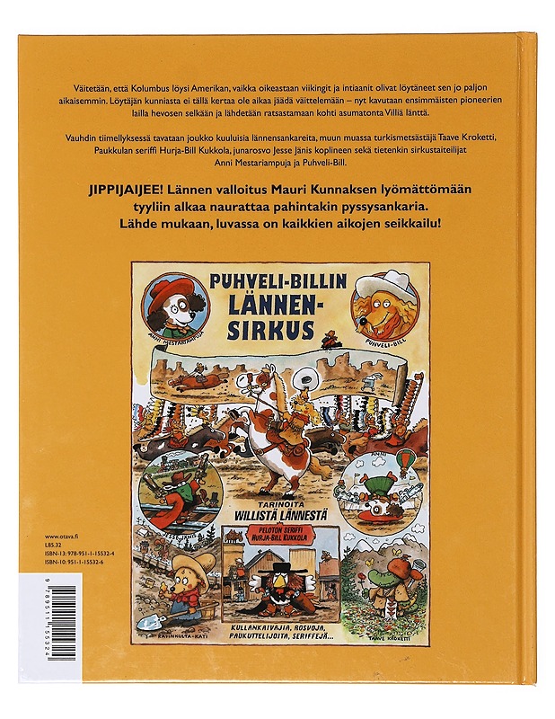 Puhveli-Billin lännensirkus - Kunnas, Mauri - Lastenkirjat - 10105638334 - 1