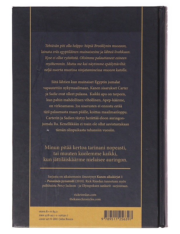 Kanen aikakirja 2 : Liekehtivä valtaistuin - Riordan, Rick - Romaanit ja novellit - 10105638368 - 1