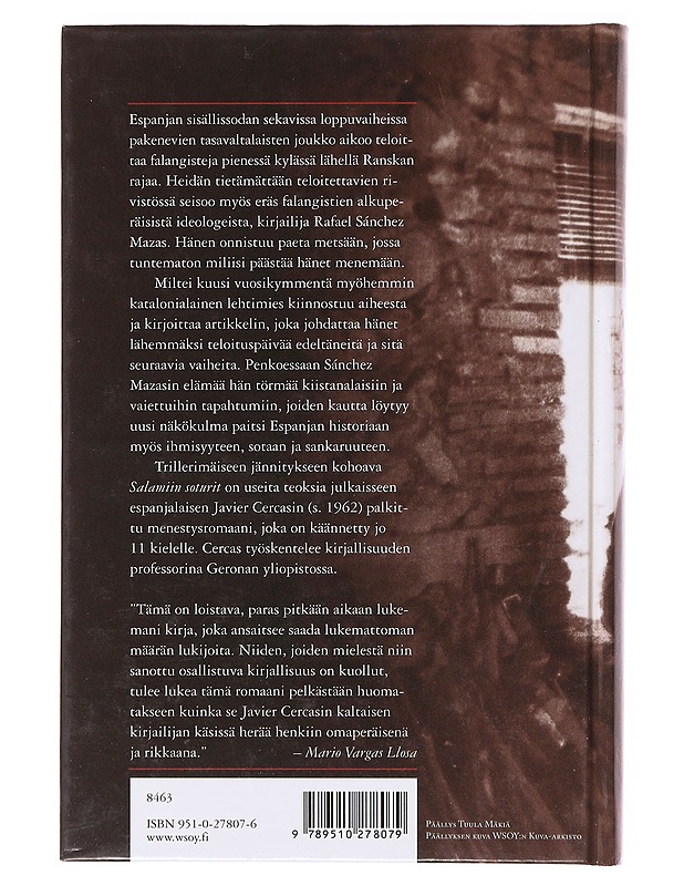 Salamiin soturit - Cercas, Javier - Tietokirjat ja oppaat - 10105638387 - 1
