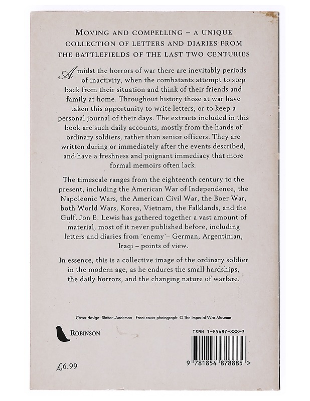 The mammoth book of war diaries and letters : life on the battlefield in the words of the ordinary soldier, 1775-1991 - Lewis, Jon E. - Elämäkerrat ja muistelmat - 10105638417 - 1