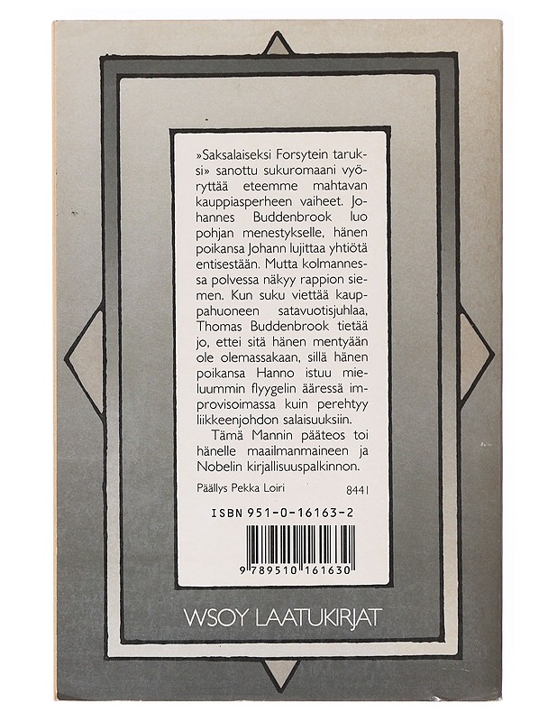 Buddenbrookit : Erään suvun rappeutumistarina - Mann, Thomas - Romaanit ja novellit - 10105638418 - 1