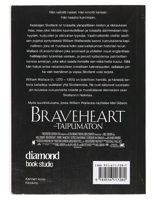 Braveheart - taipumaton - Wallace, Randall - Romaanit ja novellit - 10105638440 - 1