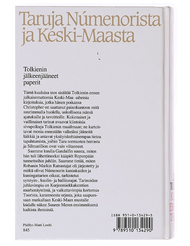 Keskeneräisten tarujen kirja - Tolkien, J. R. R. - Fantasia- ja scifi - 10105638480 - 1