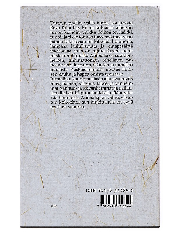 Animalia: runoja - Eeva Kilpi - Runot ja näytelmät - 10105638487 - 1
