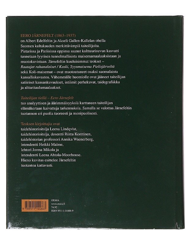 Taiteilijan tiellä : Eero Järnefelt 1863-1937 - Leena Lindqvist - Elämäkerrat ja muistelmat - 10105638511 - 1