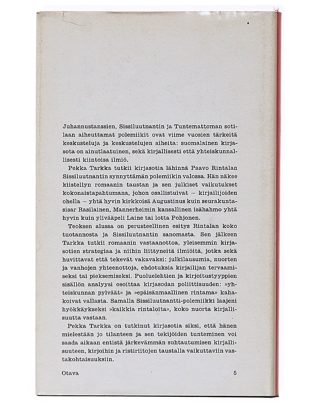 Paavo Rintalan saarna ja seurakunta - Pekka Tarkka - Romaanit ja novellit - 10105638558 - 1