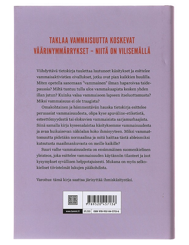 Suuri valhe vammaisuudesta - Sofia Tawast, Riikka Leinonen - Tietokirjat - 10105638548 - 1