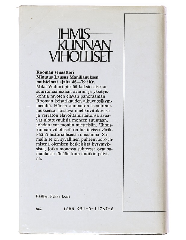 Ihmiskunnan viholliset - Mika Waltari - Romaanit ja novellit - 10105638660 - 1