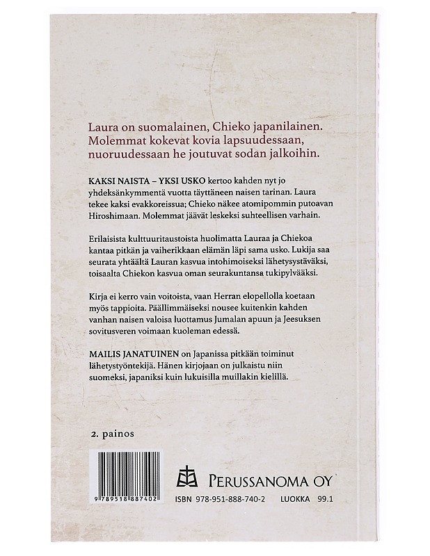 Kaksi naista, yksi usko - Mailis Janatuinen - Elämäkerrat ja muistelmat - 10105638722 - 1