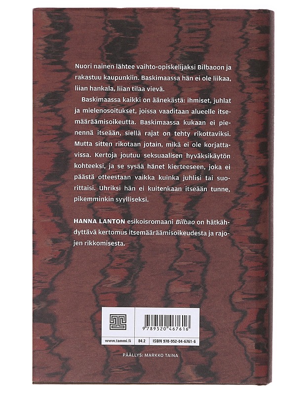 Bilbao - Hanna Lantto - Romaanit ja novellit - 10105638734 - 1