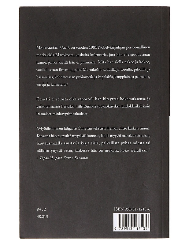 Marrakesin ääniä - Canetti, Elias - Romaanit ja novellit - 10105638830 - 1