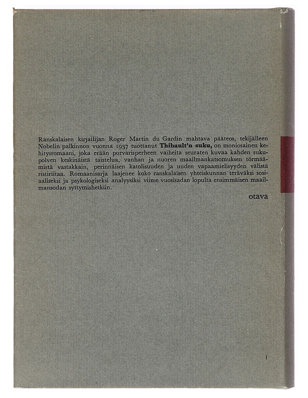 Thibault'n suku - Roger Martin du Gard - Romaanit ja novellit - 10105638833 - 1