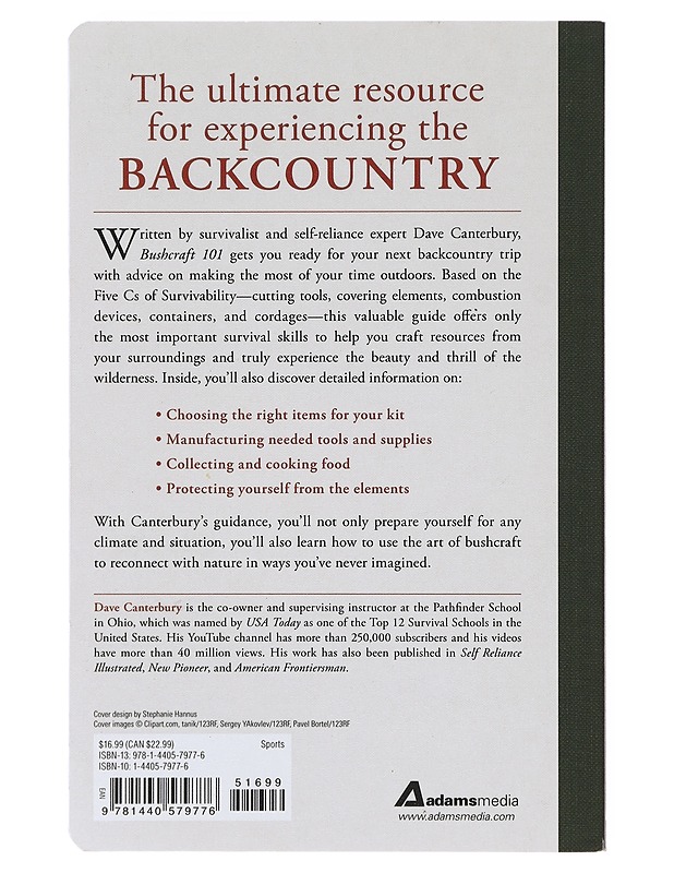 Bushcraft 101  - Canterbury, Dave - Tietokirjat ja oppaat - 10105638837 - 1