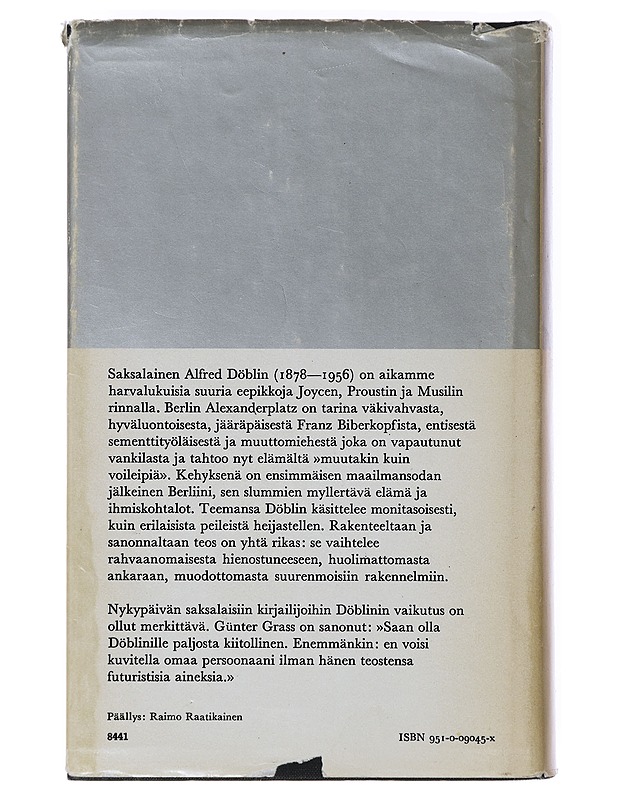 Berlin Alexanderplatz  - Döblin, Alfred - Romaanit ja novellit - 10105638841 - 1