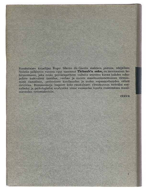 Thibault'n suku 2 - Roger Martin du Gard - Romaanit ja novellit - 10105638847 - 1