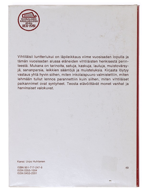 Vihtiläisii luntterlukui : Kaarlo Rannan muistiinpanoja - Ranta, Kaarlo - Historiakirjat - 10105638886 - 1