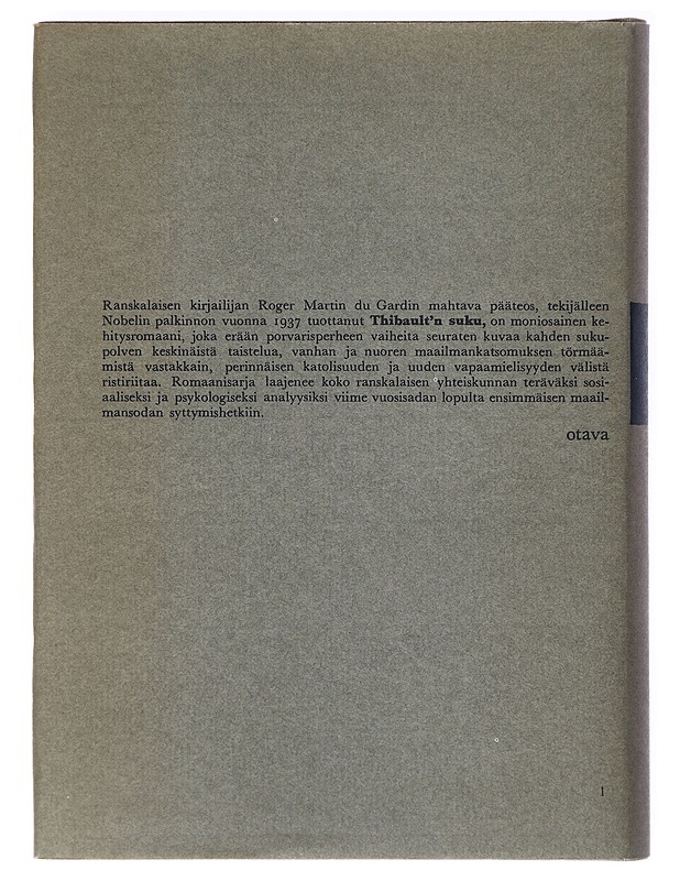 Thibault'n suku 3 - Roger Martin du Gard - Romaanit ja novellit - 10105638935 - 1