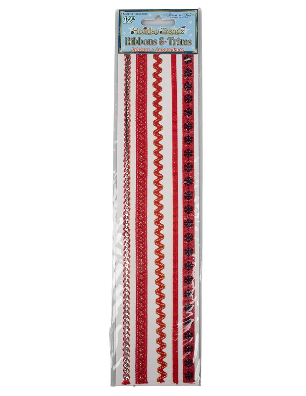 HOLIDAY TRENDZ koristenauhatarrat, 12" - Joulutuotteet - 10105638934 - 0