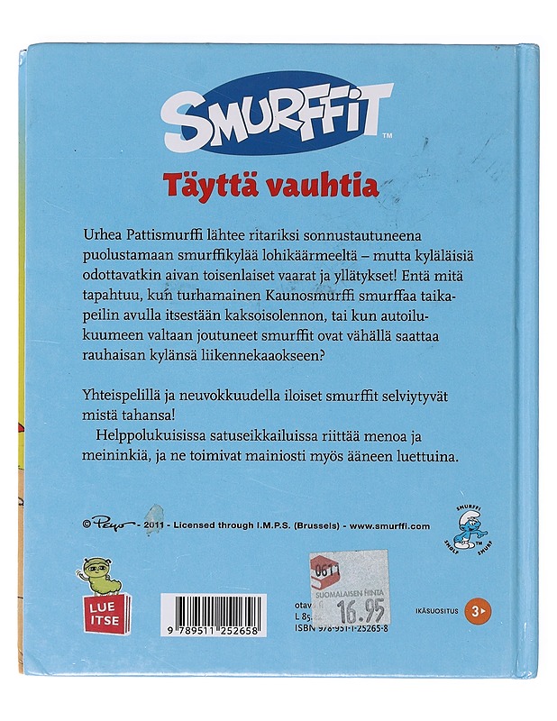 Täyttä vauhtia - Peyo - Lastenkirjat - 10105638952 - 1