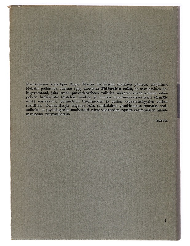 Thibault'n suku 4 - Roger Martin du Gard - Romaanit ja novellit - 10105638987 - 1