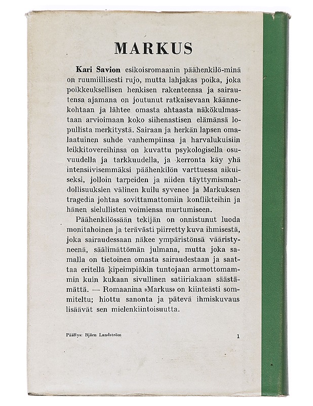 Markus - Savio, Kari  - Romaanit ja novellit - 10105639048 - 1