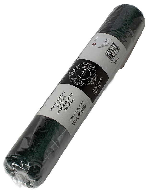 AMANDAB COLLECTION sametti kaitaliina, 35x200 cm - Pöytäliinat - 10105639061 - 0