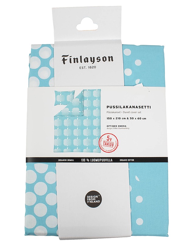 FINLAYSON Optinen Omena pussilakanasetti, 2 osaa - Designsuosikit - 10105639092 - 0