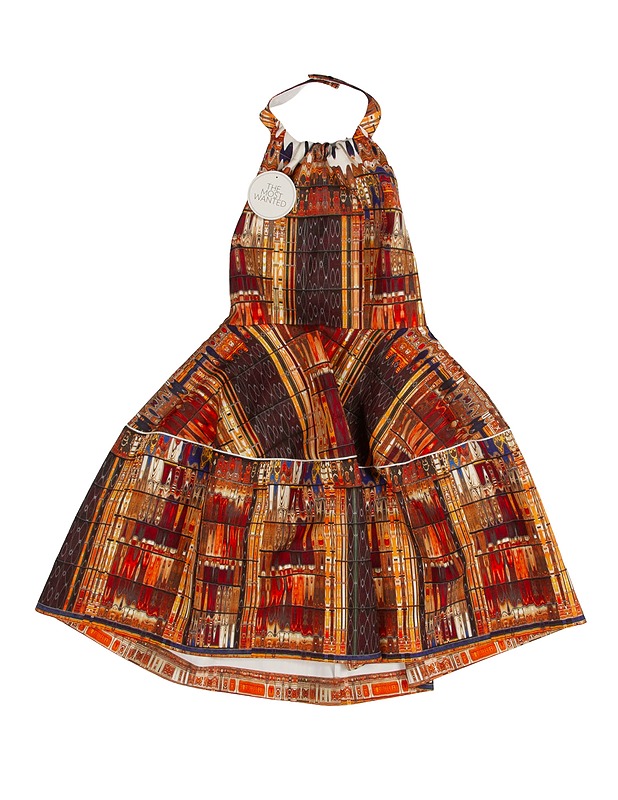 Itsetehty kuviollinen halterneck mekko - Mekot ja hameet - 10105639125 - 0
