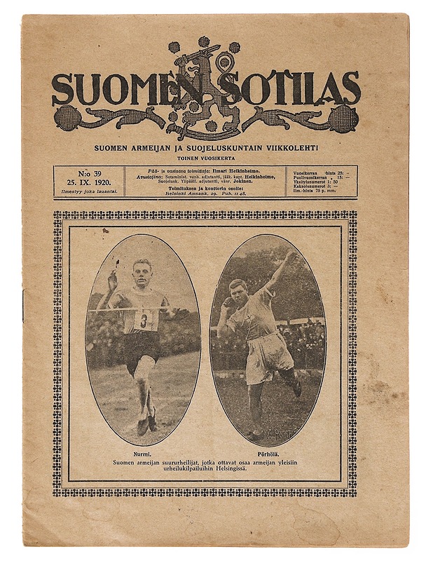 Suomen sotilas N:o 39/1920 - Lehdet - 10105639198 - 0