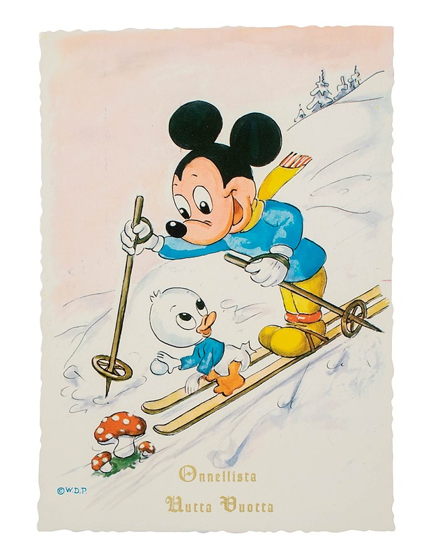 Vintage Disney "Onnellista Uutta Vuotta" postikortti - Joulutuotteet - 10105639206 - 0
