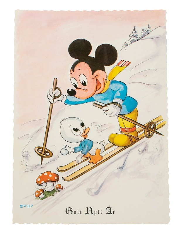 Vintage Disney "Gott Nytt År" postikortti - Joulutuotteet - 10105639230 - 0