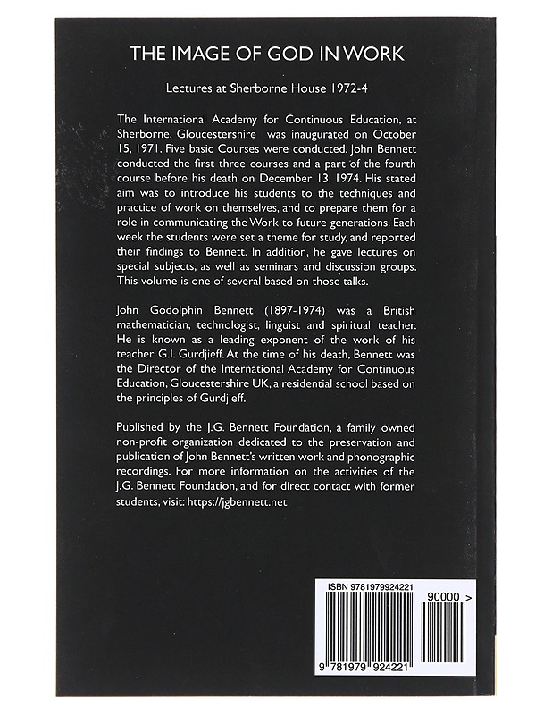The Image Of God In Work - J.G. Bennett - Tietokirjat ja oppaat - 10105639246 - 1