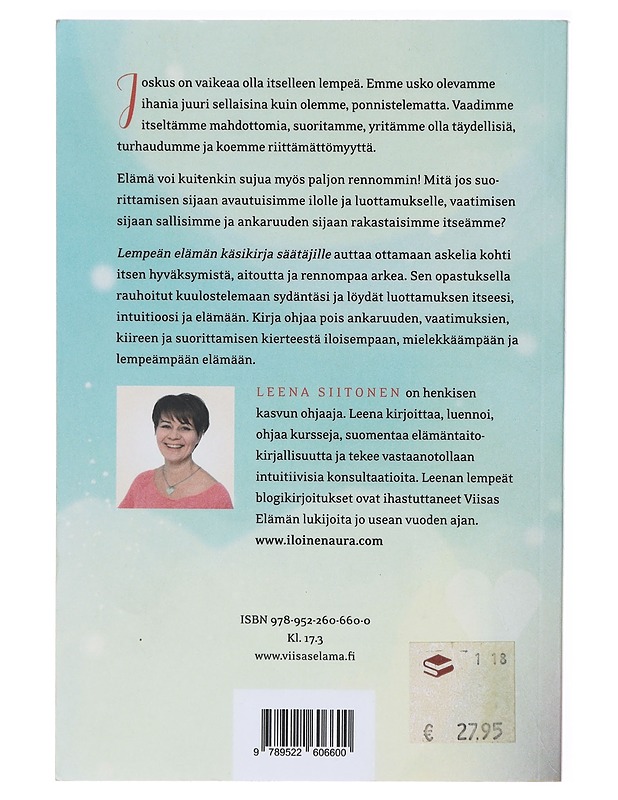 Lempeän elämän käsikirja säätäjille - Leena S. - Tietokirjat ja oppaat - 10105639260 - 1
