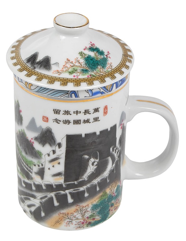 Vintage Chinese : kolmiosainen kiinalainen teesatku eli teemuki (infuser mug) - Mukit ja kahvikupit - 10105639349 - 0