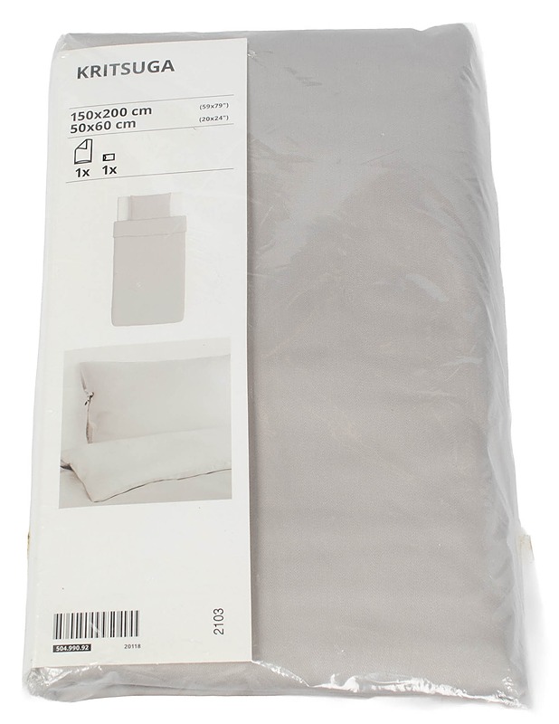 IKEA KRITSUGA Pussilakanasetti, 150 x 200 cm  +50 x 60 cm - Liinavaatteet - 10105639354 - 0