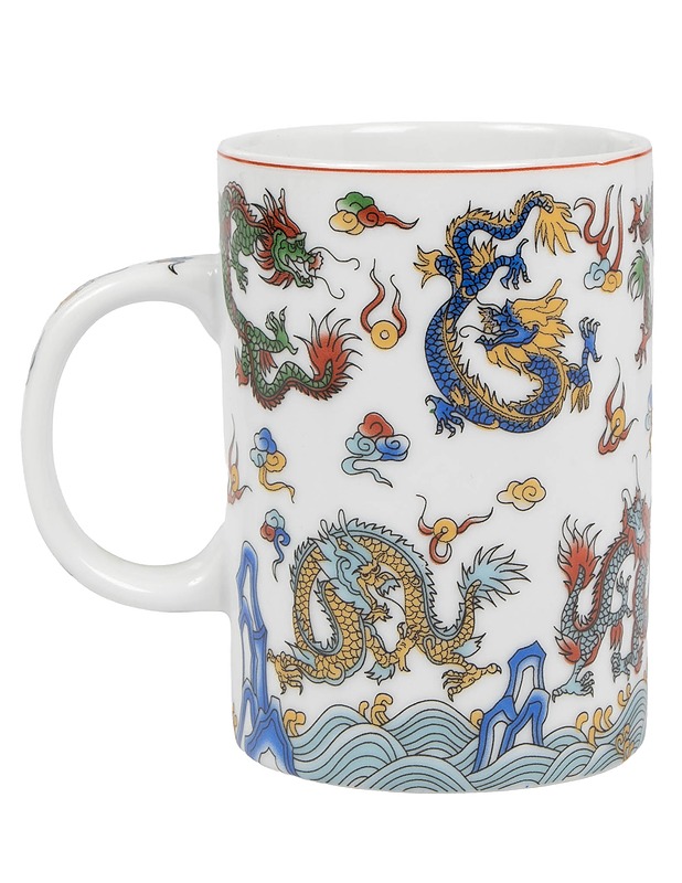 Vintage Chinese : kolmiosainen kiinalainen teesatku kiinalainen lohikäärmekuviointi - Mukit ja kahvikupit - 10105639378 - 2