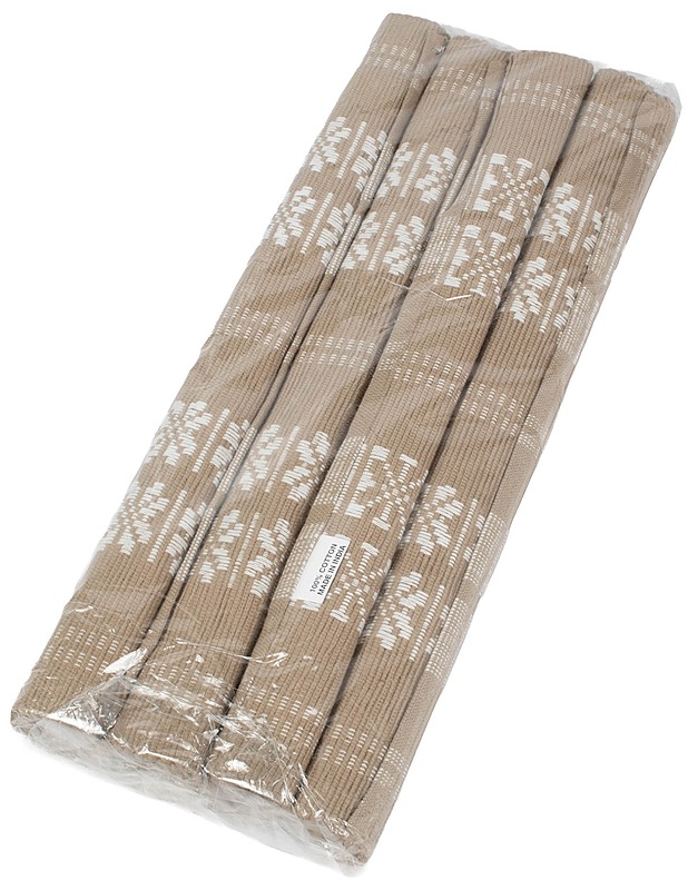 Ruskeavalkoiset pöytäliinat, 33 x 48 cm - 4 kpl - Liinavaatteet - 10105639387 - 0