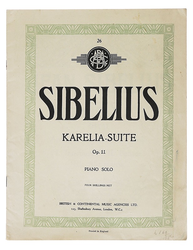 Karelia-Suite OP.11 -nuottivihko, Jean Sibelius  - Musiikki- ja elokuvakirjat - 10105639538 - 0